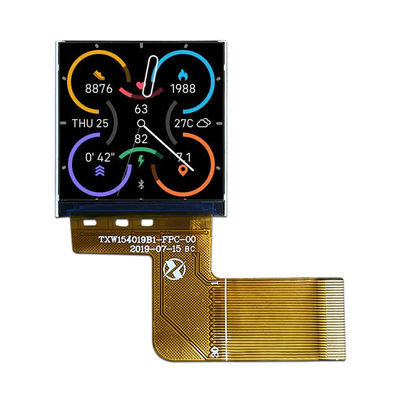1.54 inç kare TFT ekran ekranı IPS yüksek parlaklık gösterge paneli RGB arayüzü