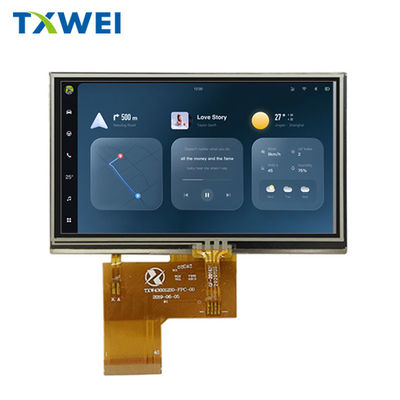 4 inçlik 480*272 endüstriyel tıbbi ekipman ekranı RGB arayüzü ile 450 nit