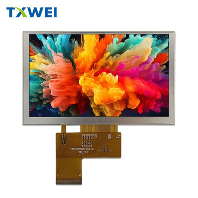 5 inçlik LCD Ekran 800 * 480 650nits Parlaklık RGB Arayüz Özelleştirilebilir Dokunmatik Ekran