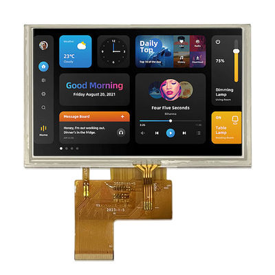 5 inçlik TFT LCD Ekran IPS/TN 800 * 480 Yüksek çözünürlüklü RGB Port 40PIN Yüksek parlaklık özelleştirilebilir