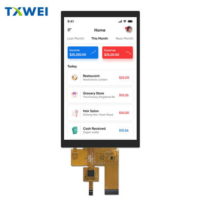 5 inçlik TFT LCD ekranı kapasitif dokunmatik ekranla 720 * 1280 HD 40pin arayüzü LVDS dikey ekranı