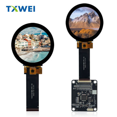 2.1-inç 480 * 480 Yuvarlak TFT LCD Ekranı USART Arayüzü Seril Portlu HDMI Sürücü Kartı