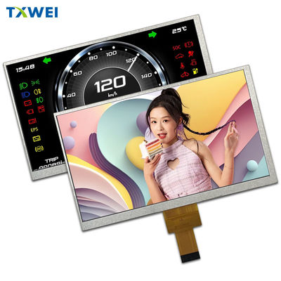 7 inçlik 450 cd/m2 Araç Araç Araç Kullanım Panosu 1024*600 MIPI Arayüzü 40 pinlik LCD Ekranı