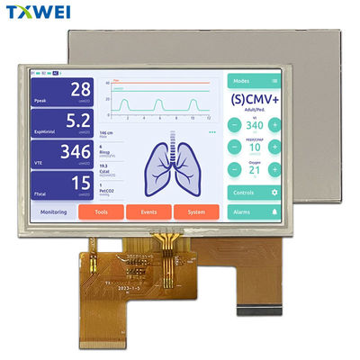 Özelleştirilmiş 5 inç LCD Ekran, 800 * 480 Yüksek Çözünürlüklü RGB Arayüz Ekran