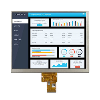 8.0 inç yüksek çözünürlüklü IPS araba navigasyonu LCD ekranı 1024 * 768 piksel ve geniş sıcaklık aralığı ile